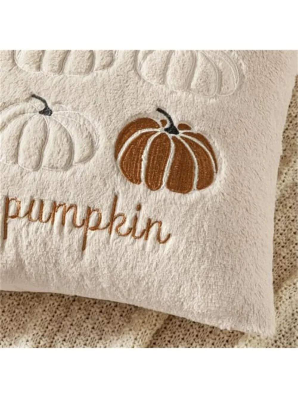 Fall Pumpkin Pillow Covers 18x18 Beige Fall Decor